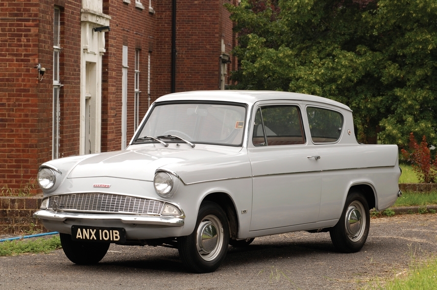 The Mini was one and the other was the Ford Anglia 105E